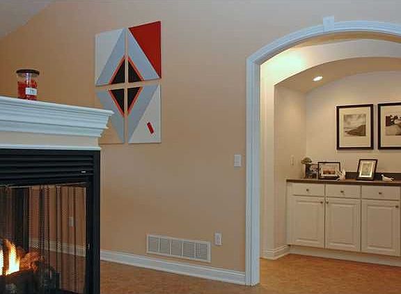 hallway with cabinets