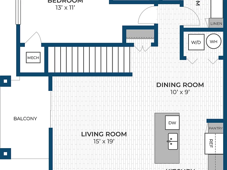 Floor Plan 1G | Seasons at Elgin | Apartments in Elgin, IL Floor Plan 1G | Seasons at Elgin | Apartments in Elgin, IL