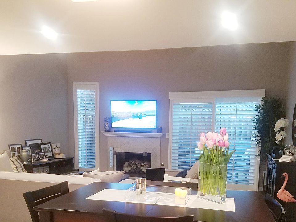 Living room with new remote control gas fireplace