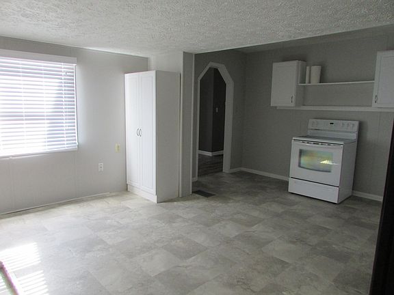 view from kitchen into dining room