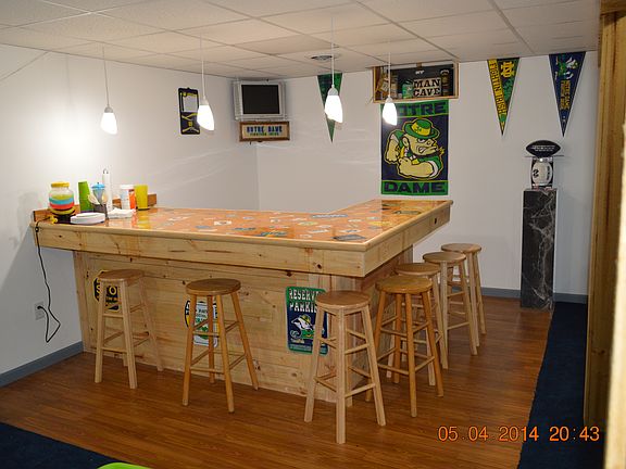 Basement bar area