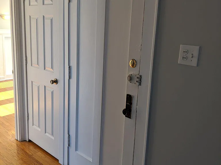 Main Entrance (Right Door) and Hallway Closet (Left Door) View