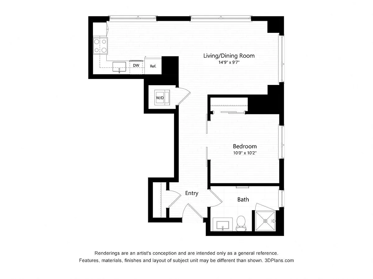 Floor plan A6 - One Bedroom