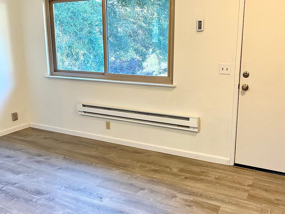 Electric heater on wall plus gas wall heater if desired