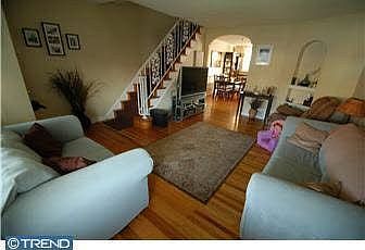 Charming living room with hardwood floors