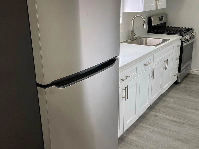 Full size Refrigerator and cabinets