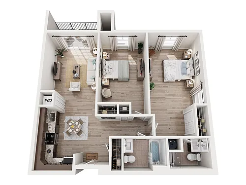 Floor plan 2 Bedroom D2