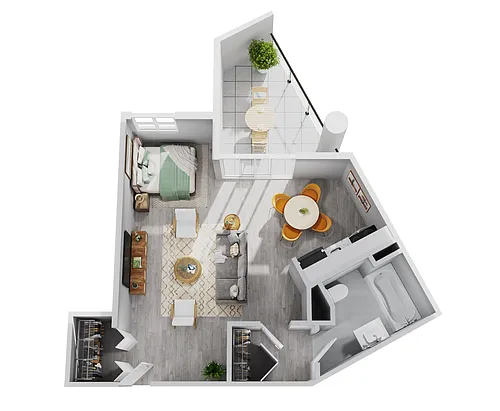 Floor plan Studio - Towers