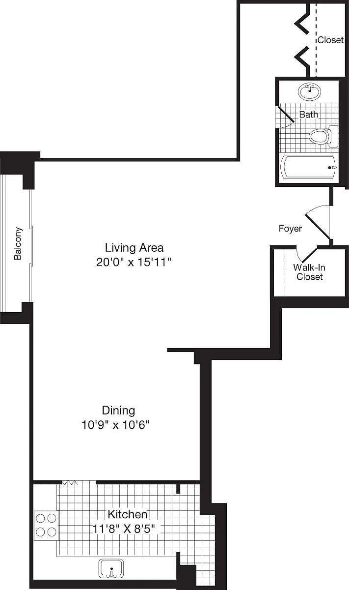 Floor plan Studio G