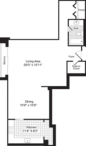 Floor plan Studio G