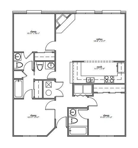 Floor plan 3 Bedroom