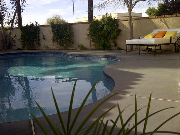 private pool with nice deck