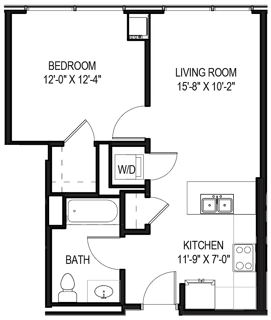 Floor plan 1 Bed/1 Bath-03