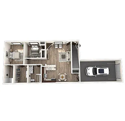 Floor plan 2B/2B Torrey