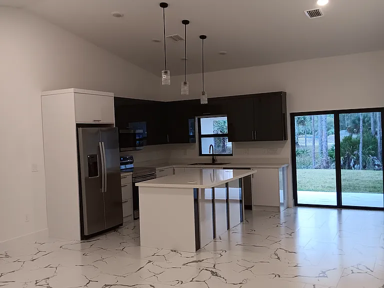 Living room and kitchen