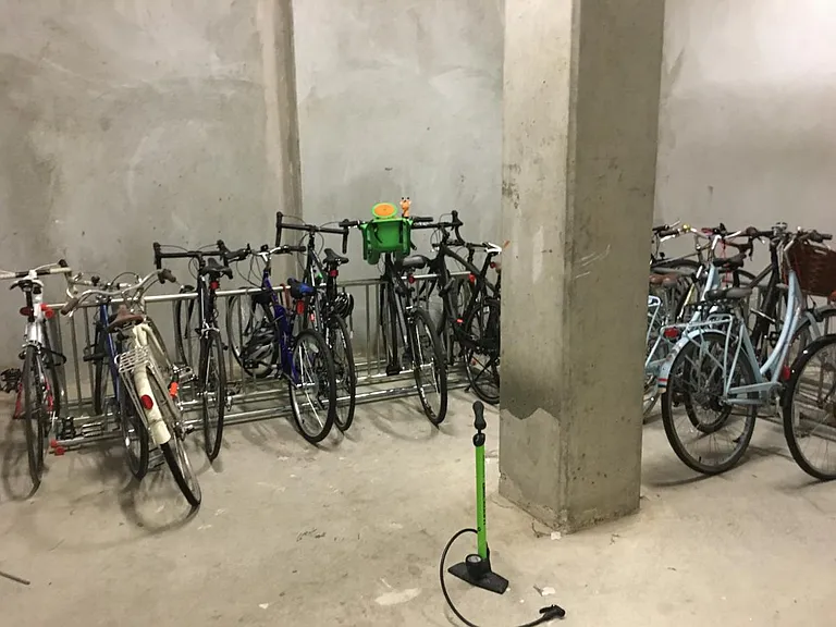 Locked bike rooms in garage