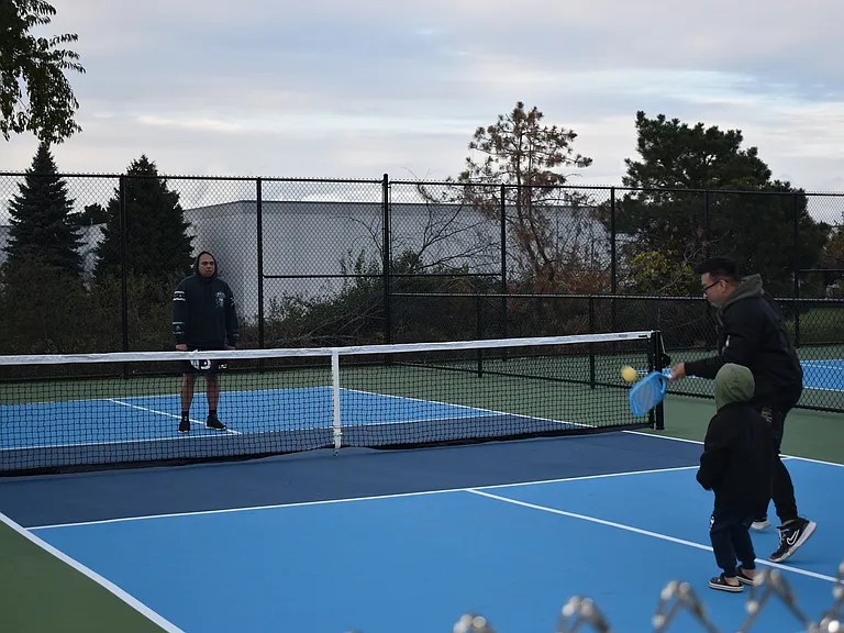 Pickleball courts accross the street