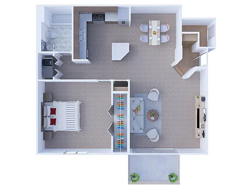 Floor plan 1 Bedroom Floor Plan A1
