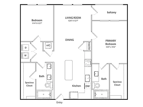 Floor plan B1A-AH 60