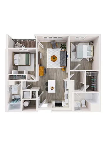 Floor plan Dillon: Luxury 2 Bedroom