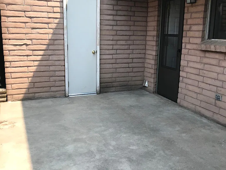 Patio and storage area