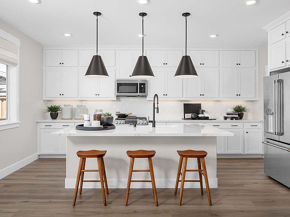 Kitchen space in Plan 3503 at Bridgeway at River Islands Model Photography
