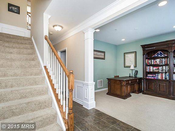 View from entry foyer towards den/office