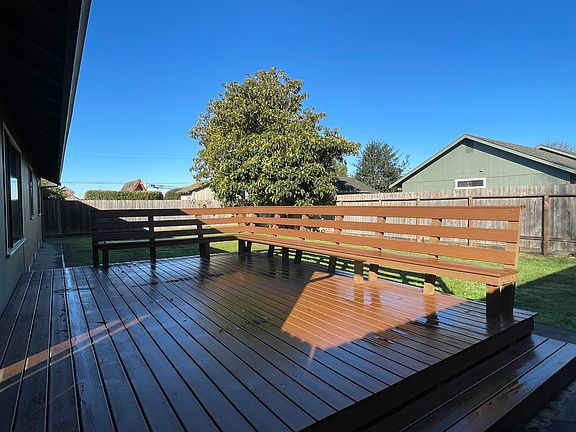 Backyard deck, view 1