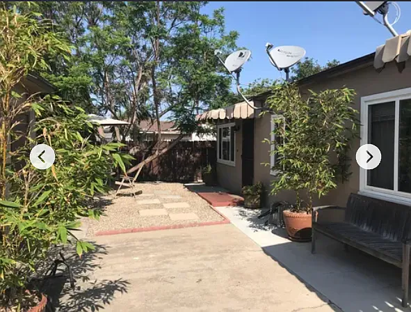 Courtyard showing apartment entrance