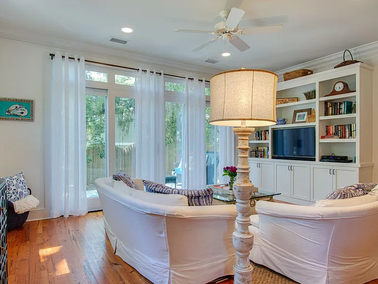 Living area with sofa and love seat