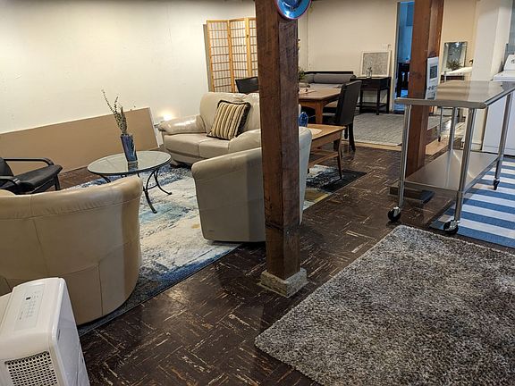 Living room and dining room areas