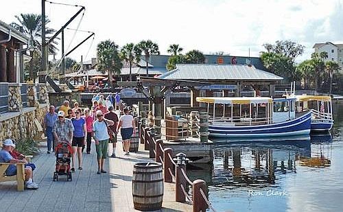 walking the boardwalk at Lake sumter