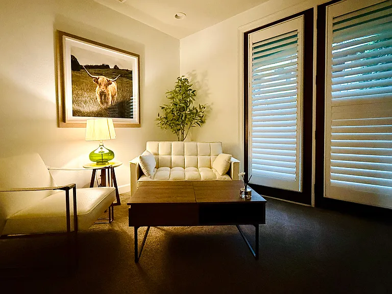 The second room, setup as a living room