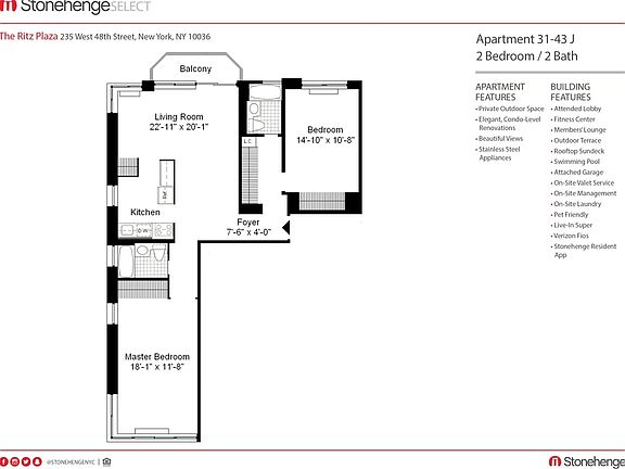 2nd image of 235 W 48th St APT 33J