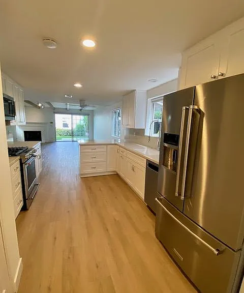 Kitchen view from dining room.