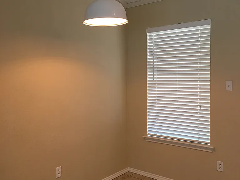 New light fixture in dining area