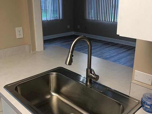 View from kitchen into family room