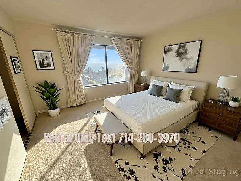 Enhanced photo of 30242 Via Borica. One of the bedrooms in front of the house at the other end that has ocean view on third floor