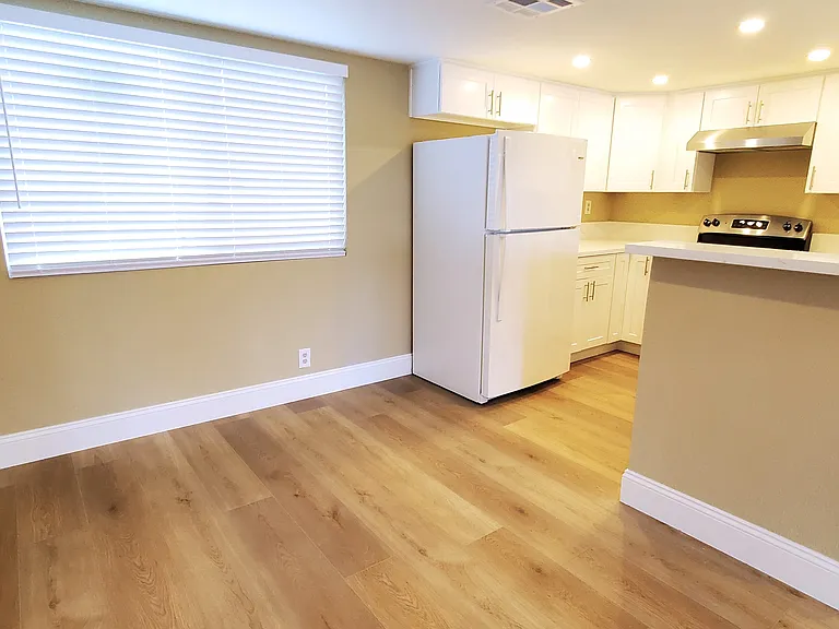 Kitchen open to dining