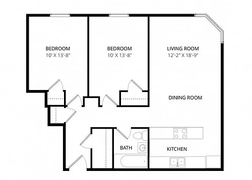 Floor plan Two bedroom