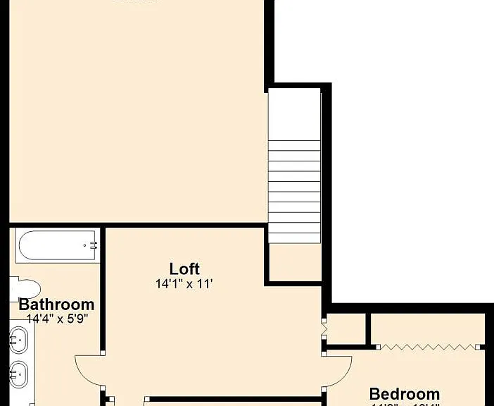 Upper level floorplan