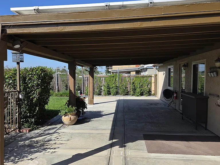 Covered back patio