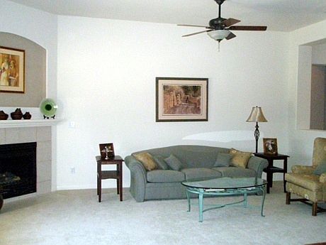 living room w/fireplace