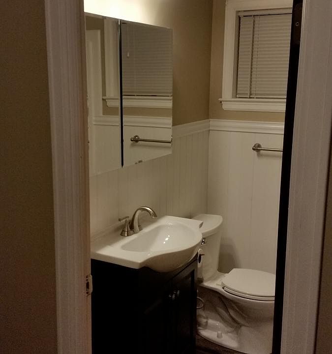 New Vanity/faucet/mirror/floor/heated toekick