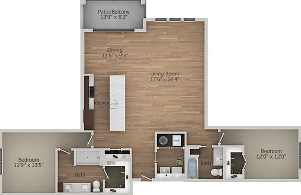 Floor Plan 2I | Arrabelle Apartments | Apartments in Cedarburg, WI Floor Plan 2I | Arrabelle Apartments | Apartments in Cedarburg, WI