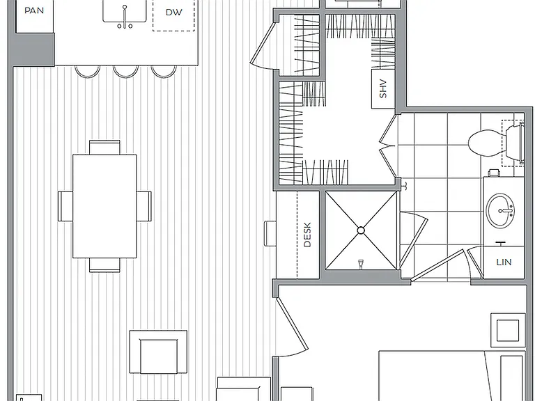 D - 1 Bedroom / 1 Bath D - 1 Bedroom / 1 Bath