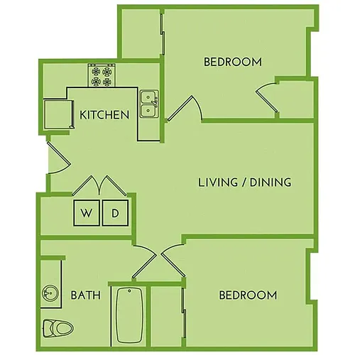 Floor plan 2 Bedroom