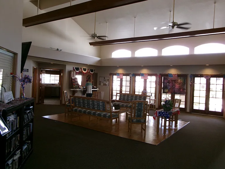 Large room for parties in clubhouse.
