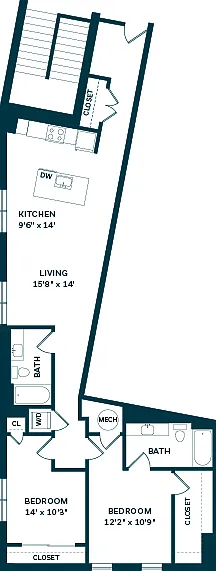 Explore the elegant design of this contemporary two-bedroom apartment, perfect for urban living. Explore the elegant design of this contemporary two-bedroom apartment, perfect for urban living.