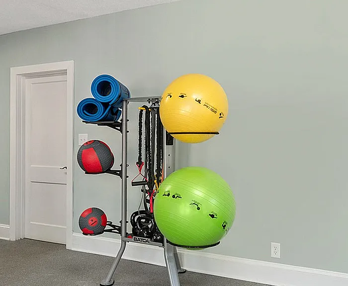 Transform your fitness routine with this well-equipped home gym setup.